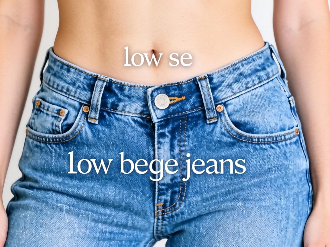 low rise denim jeans