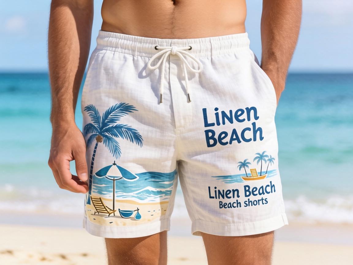 linen beach shorts